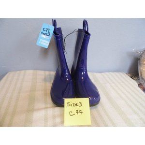 Zoogs Blue Waterproof Easy Pull-On Boots Size 3 Youth